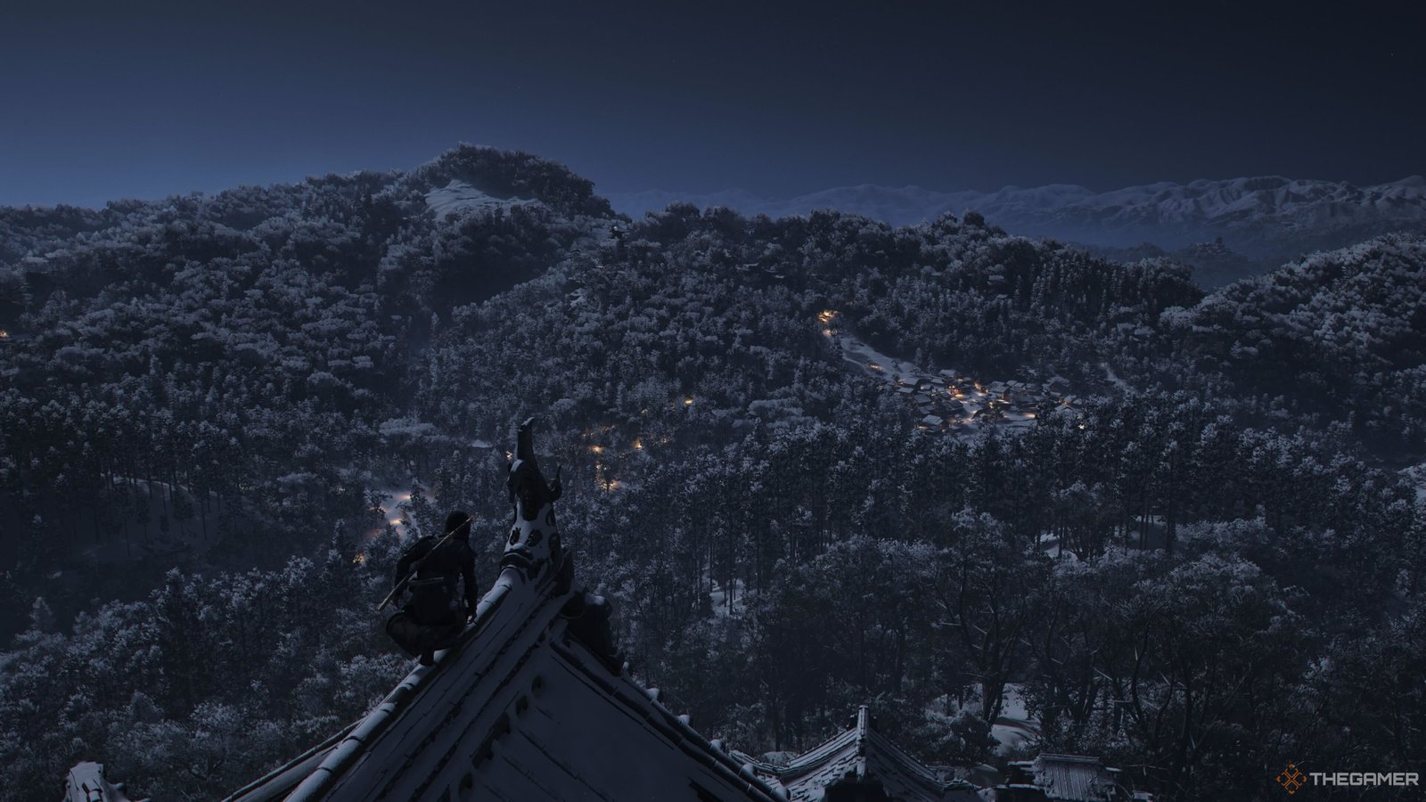 Naoe overlooking the map in Assassin's Creed Shadows.