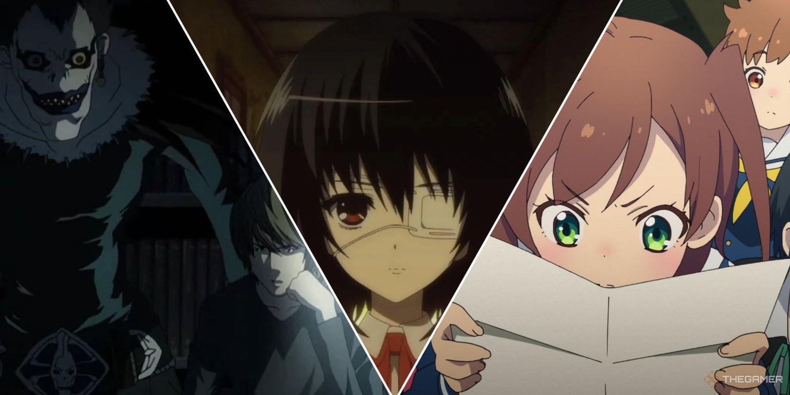 The Best Characters In Bungo Stray Dogs 6 A split image including Death Note, Another, and Train to the End of the World.