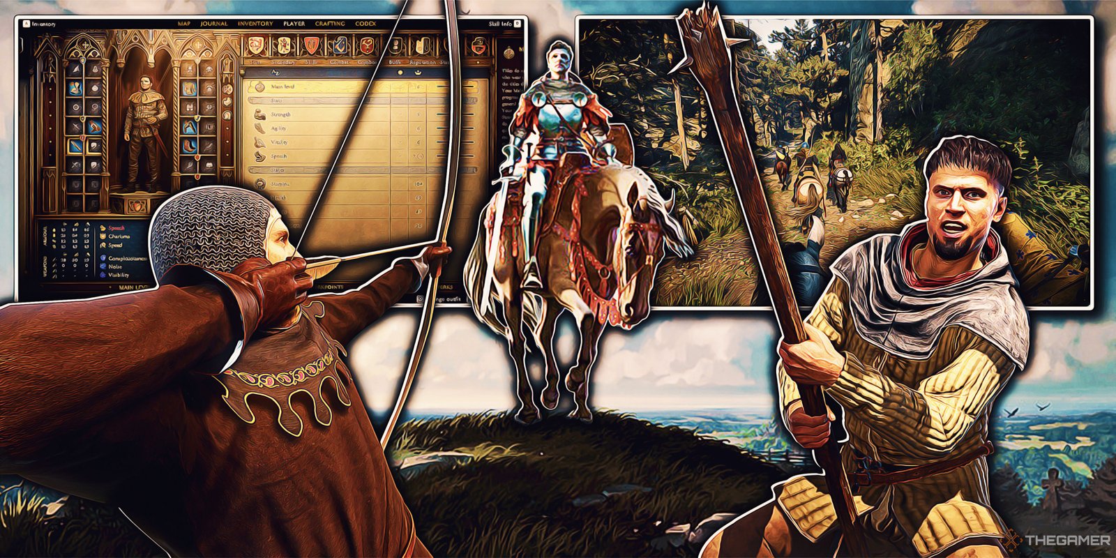 Deliverance 2 Devs Are Aware Of Late-Game Balance Issues 1 An archer shooting at a character brandishing a club with Henry on a horse in the background.