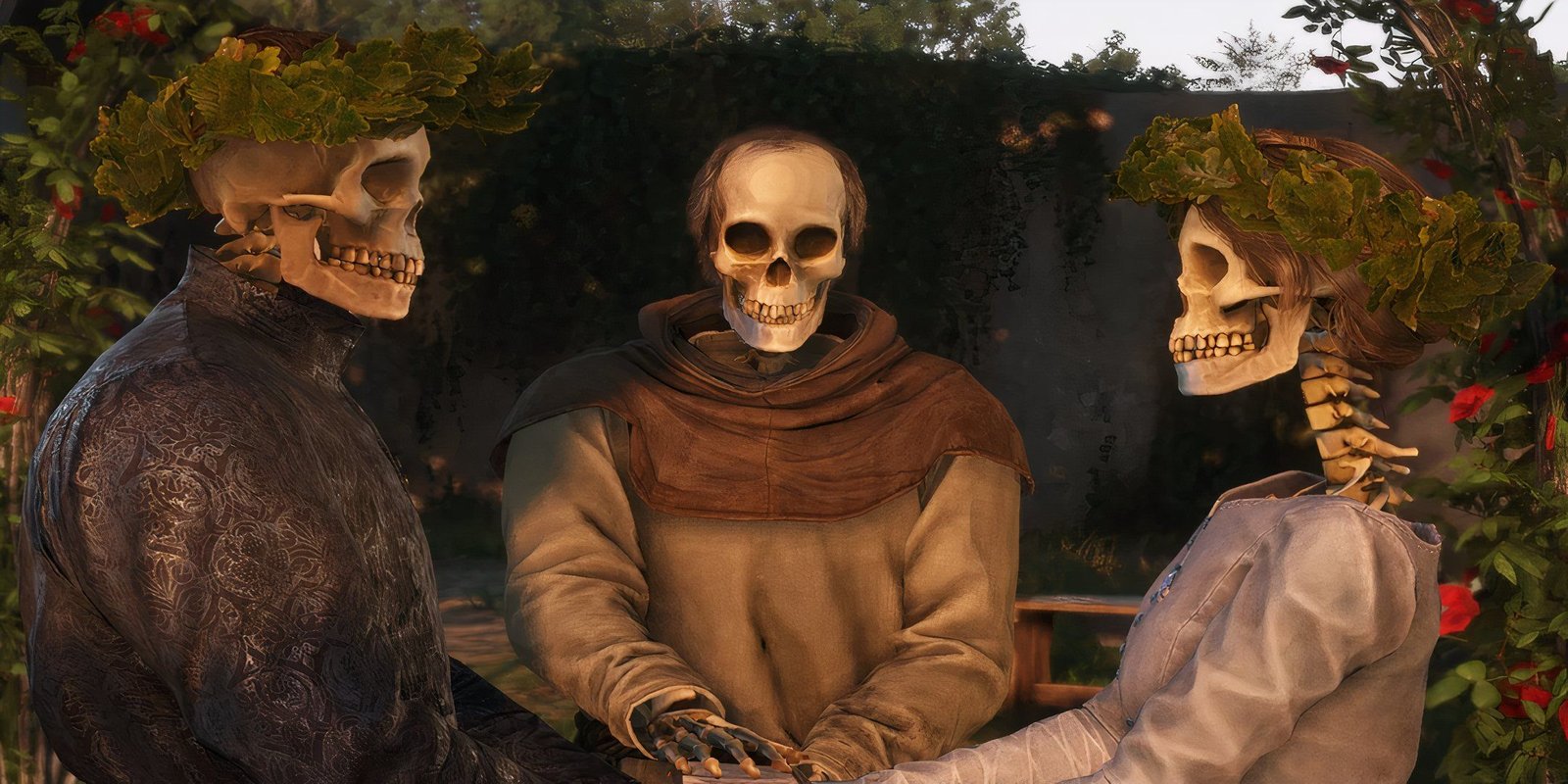 kingdom come deliverance 2's wedding scene, except with skeletons.