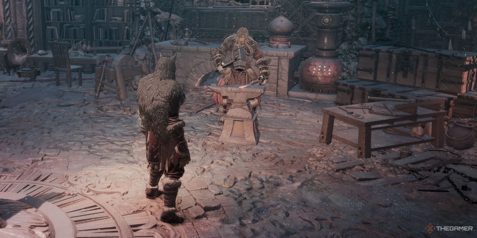 Qazumaka the blacksmith in The First Berserker Khazan.