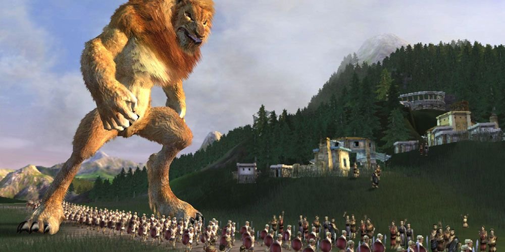 The GOG Dreamlist Is A Good Solution To A Problem That Shouldn’t Exist 1 giant monster walking above small villagers