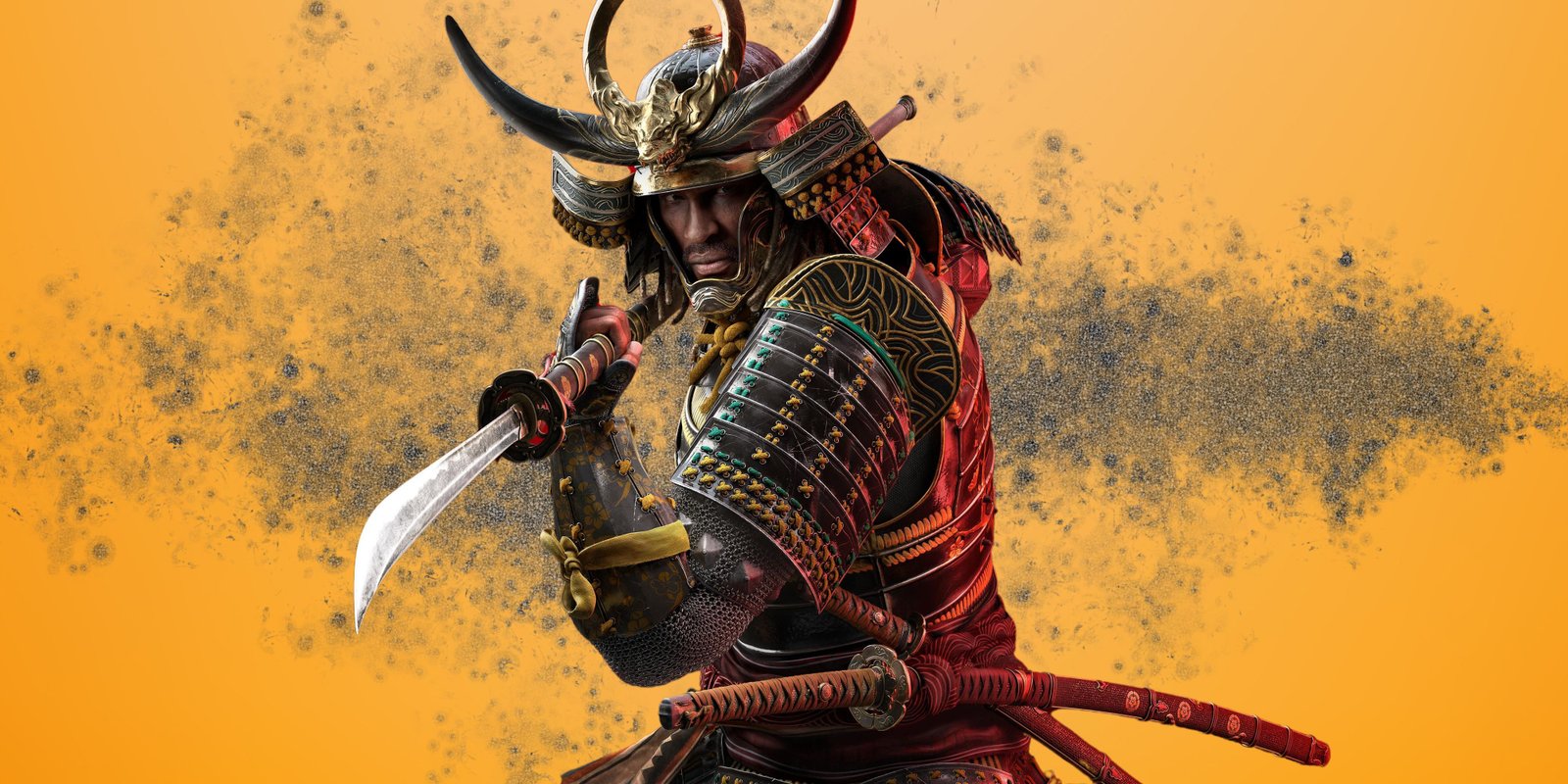 Ubisoft Is Offering "Psychological And Legal Support" To Assassin's Creed Shadows Devs Who Face Online Abuse 1 Yasuke from AC Shadows on orange background