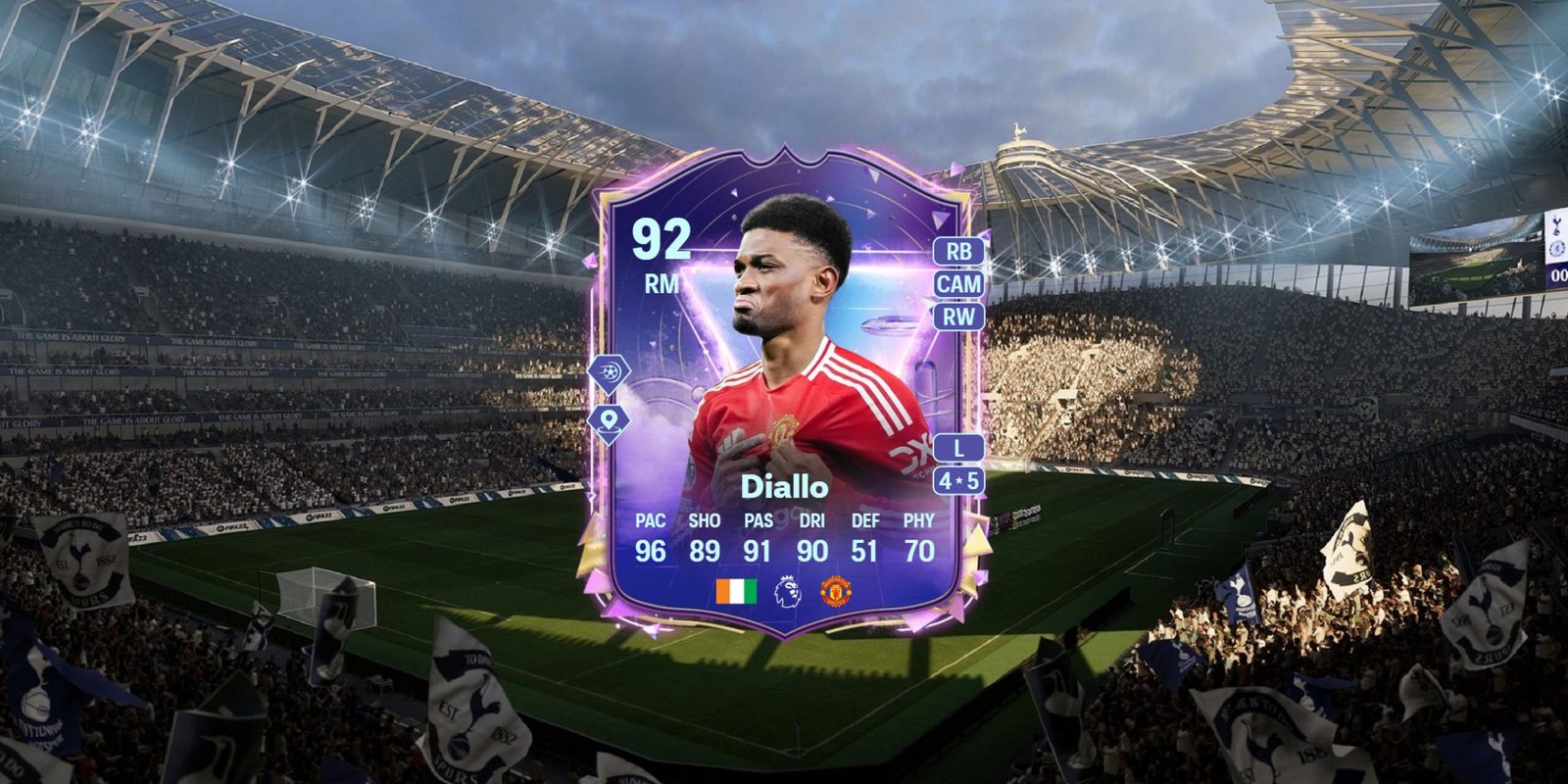 Best Players To Use In Future Stars Team 2 In EA Sports FC 25 9 Amad Diallo's card in EA Sports FC 25.