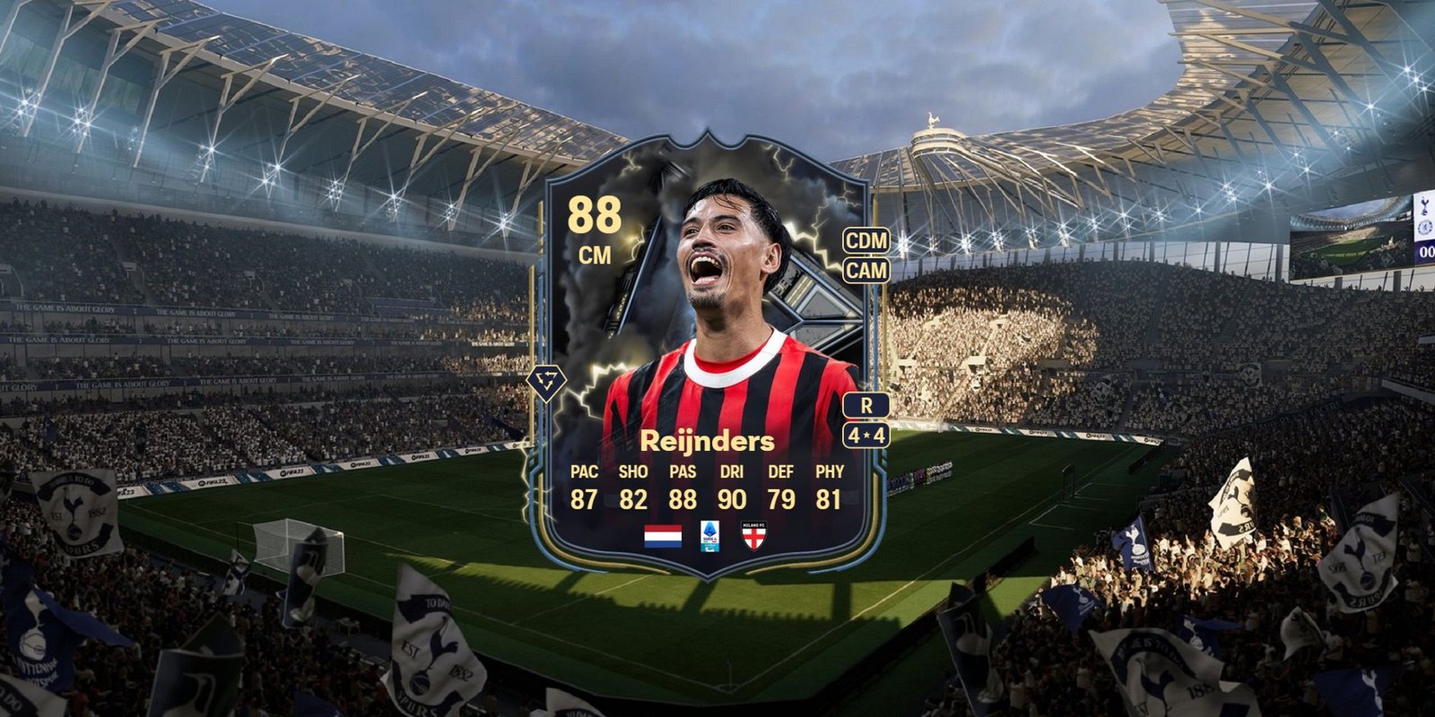 Tijjani Reijnders' card in EA Sports FC 25.