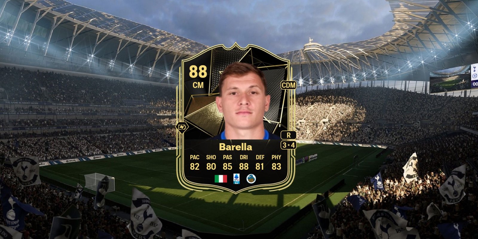 Nicolo Barella's card in EA Sports FC 25.