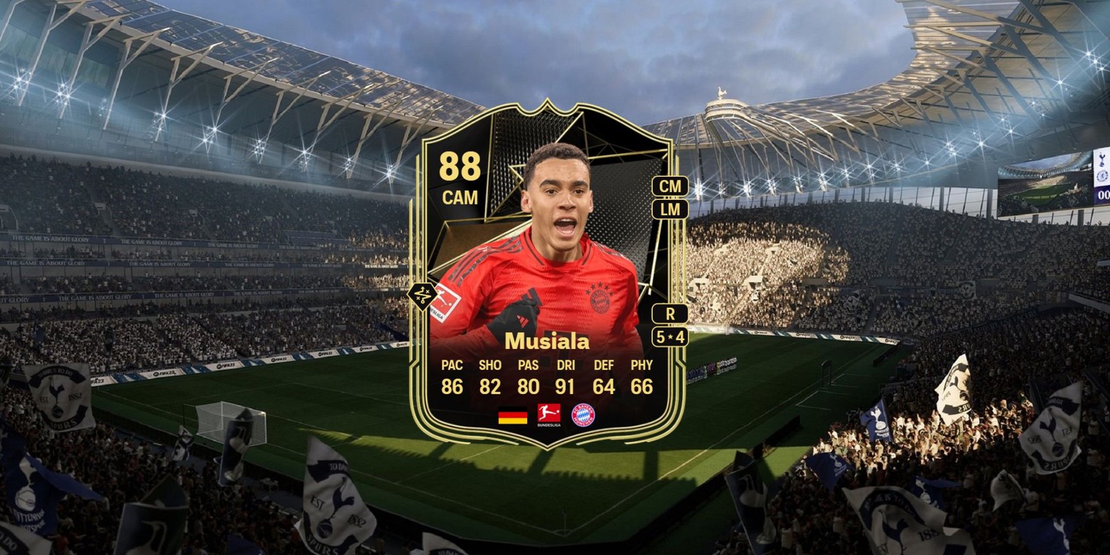Jamal Musiala's card in EA Sports FC 25.