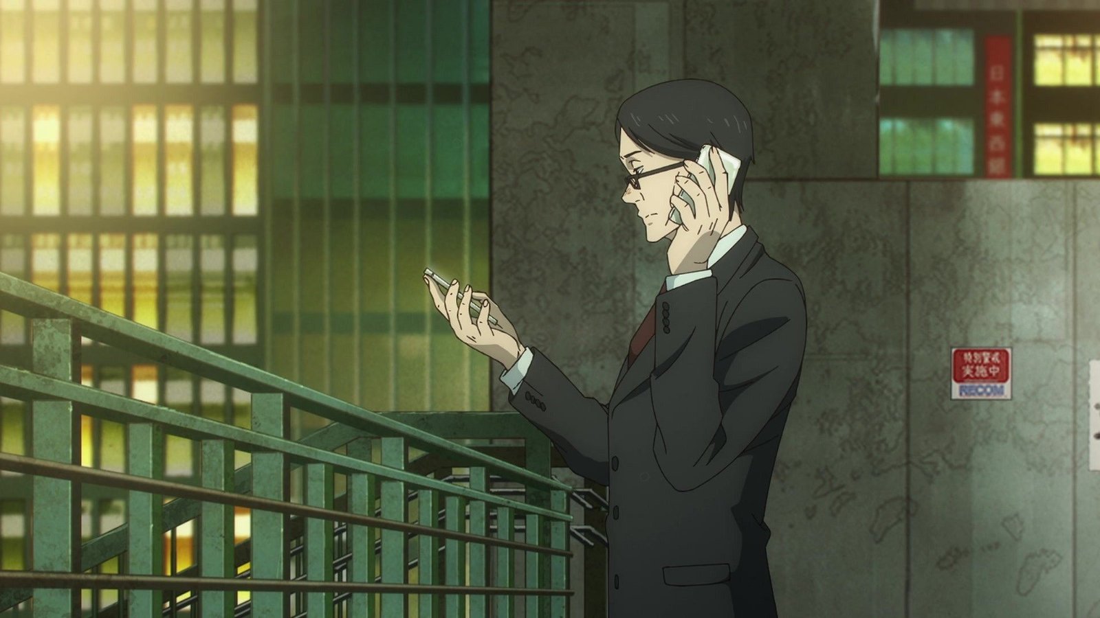 Ijichi calling the other team managers during the Shibuya Arc in Jujutsu Kaisen.-1