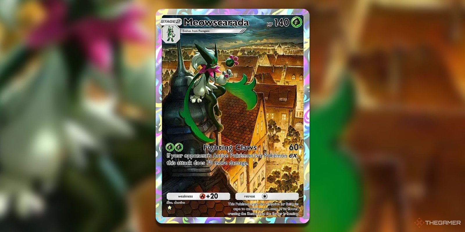 Art Rare Meowscarada Pokemon TCG Pocket Shining Revelry Card Art.