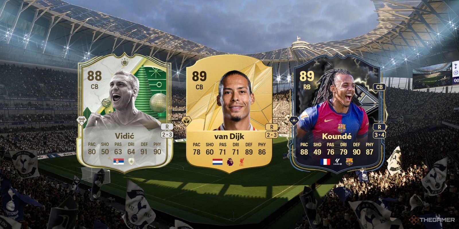 Best Players To Use For Center Stage Evolution n EA FC25 8 Vidic's, van Dijk's, and Kounde's cards in EA Sports FC 25.