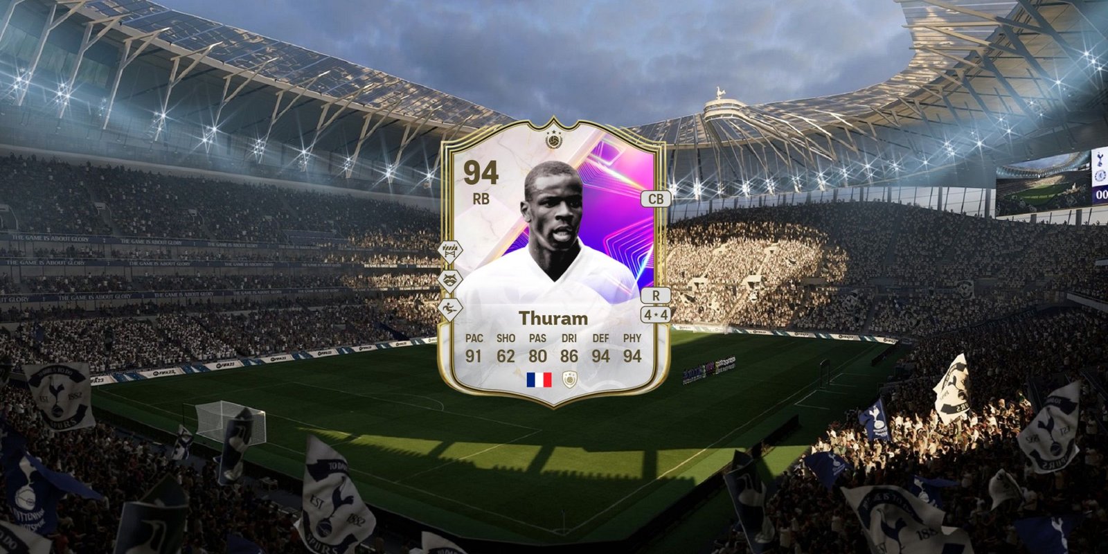 Lilian Thuram's card in EA Sports FC 25.