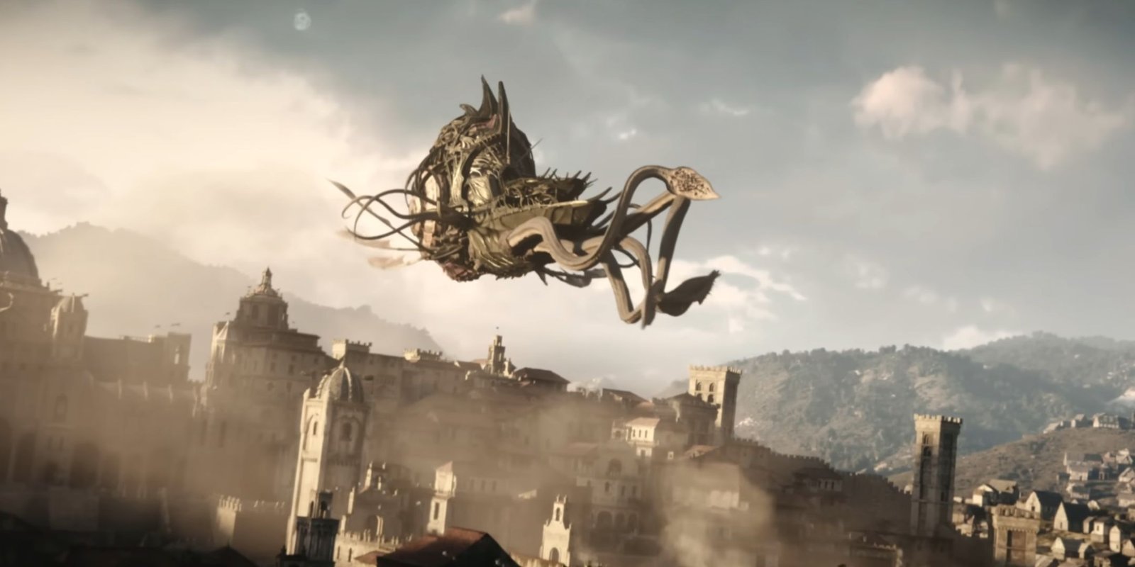 Baldur's Gate 3 Nautiloid Flying Above Yartar
