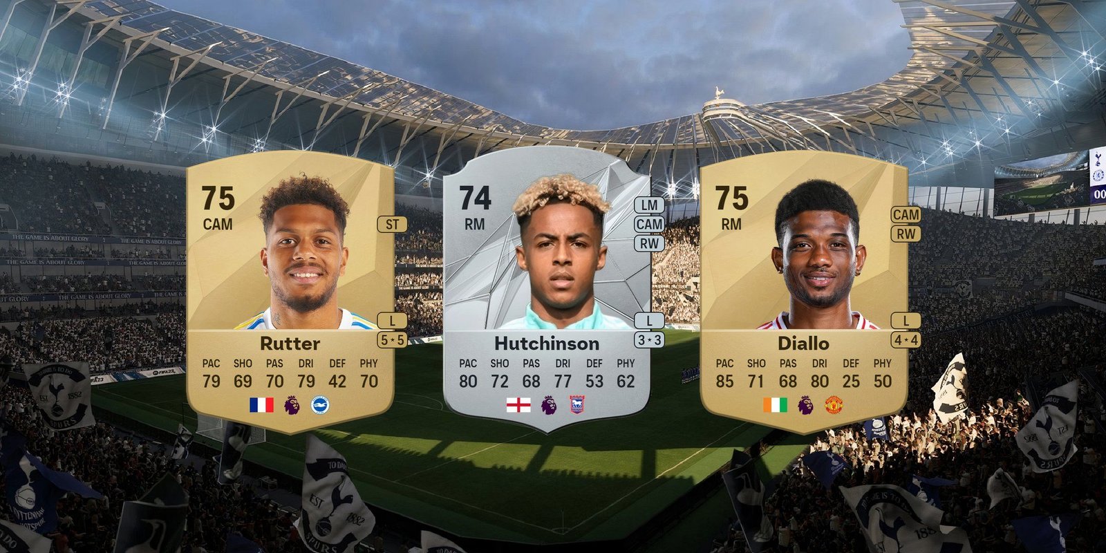 Best Players To Use In Future Stars Team 2 In EA Sports FC 25 1 Rutter's, Hutchinson's and Diallo's cards in EA Sports FC 25.