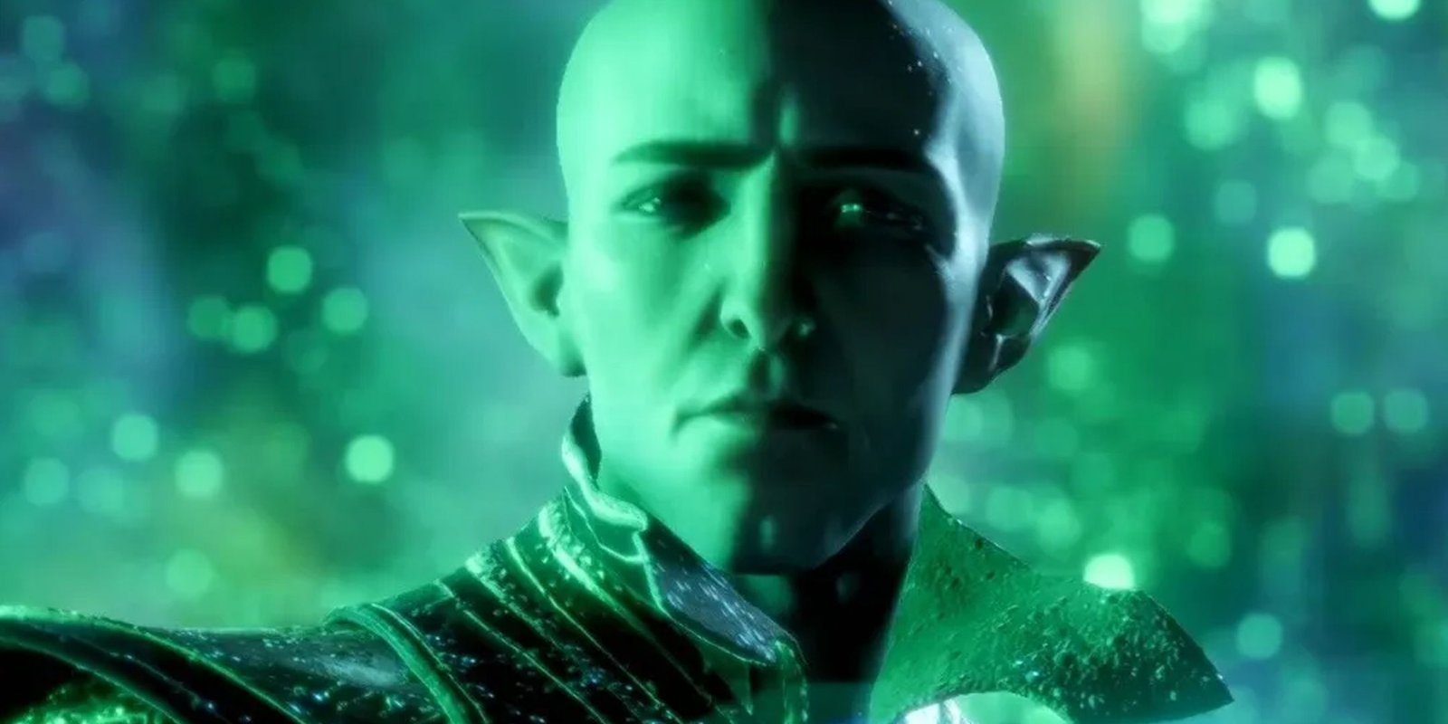 Happy Birthday And Happy Valentine's, Helldivers 2, My First Live-Service Love 1 Solas in Dragon Age The Veilguard lit up green while staring past the camera
