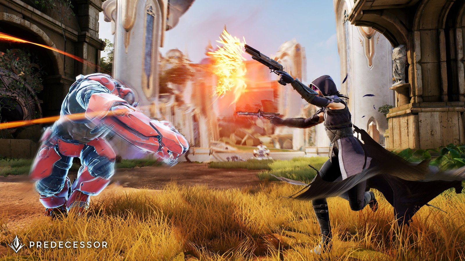 Two heroes battling in Predecessor.