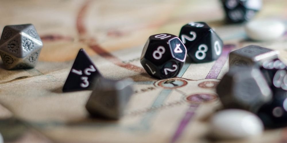 polyhedral black with white numbering
