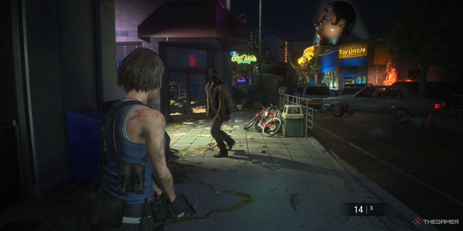 Surely The Third Resident Evil Reboot Will Finally Get It Right, Right? 3 Jill encountering a zombie just outside the Subway Station in Resident Evil 3 remake.