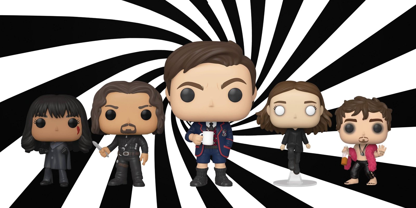 DC's Best Funko Pop! Figures In 2024 11 Cover image featuring Allison, Diego, Five, Vanya, and Klaus.