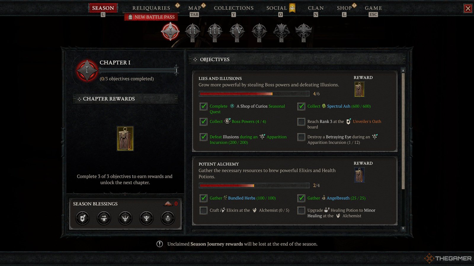 Diablo 4 Season 8 Chapter 1 Challenges