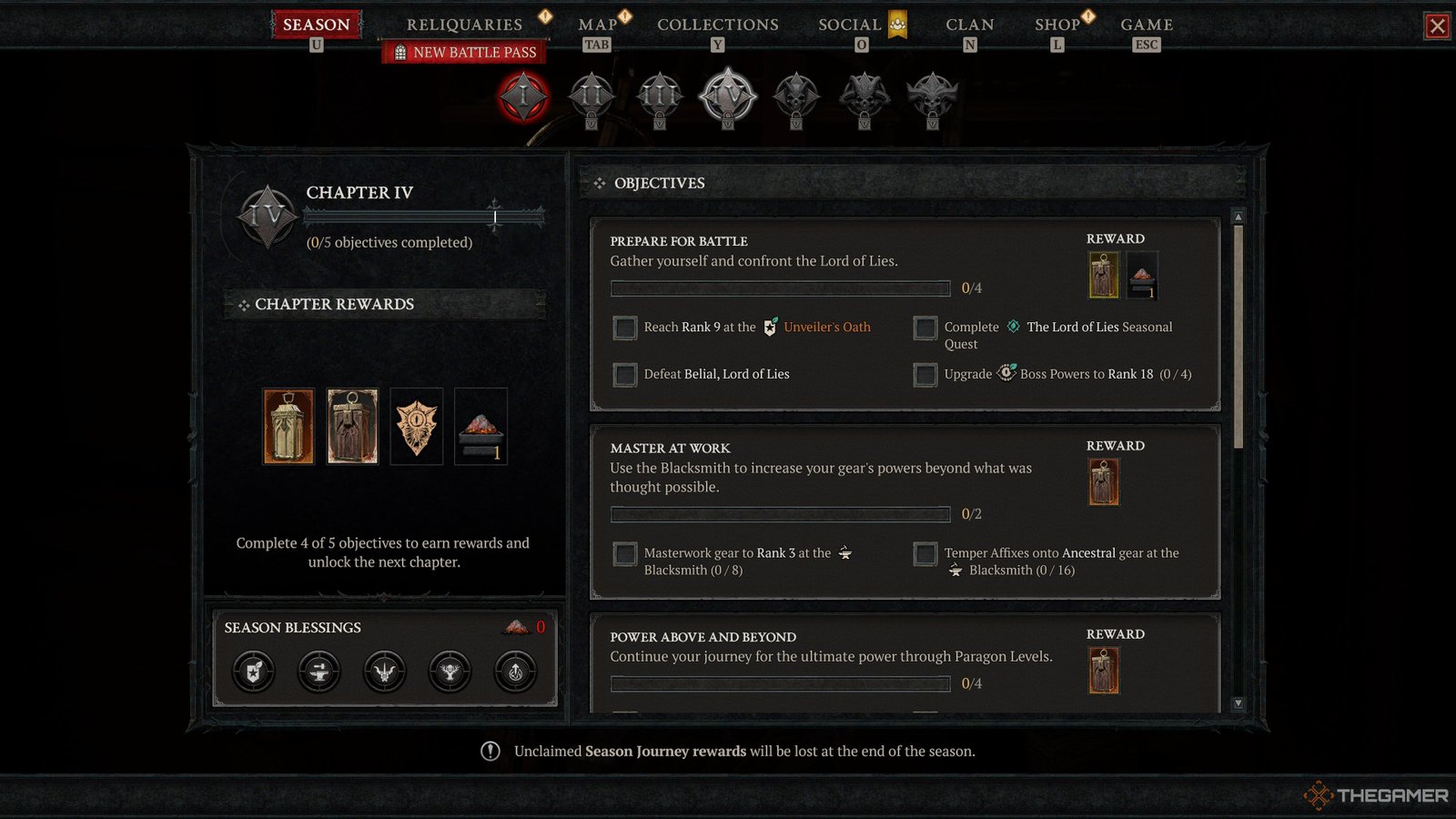 Diablo 4 Season 8 Chapter 4 Challenges