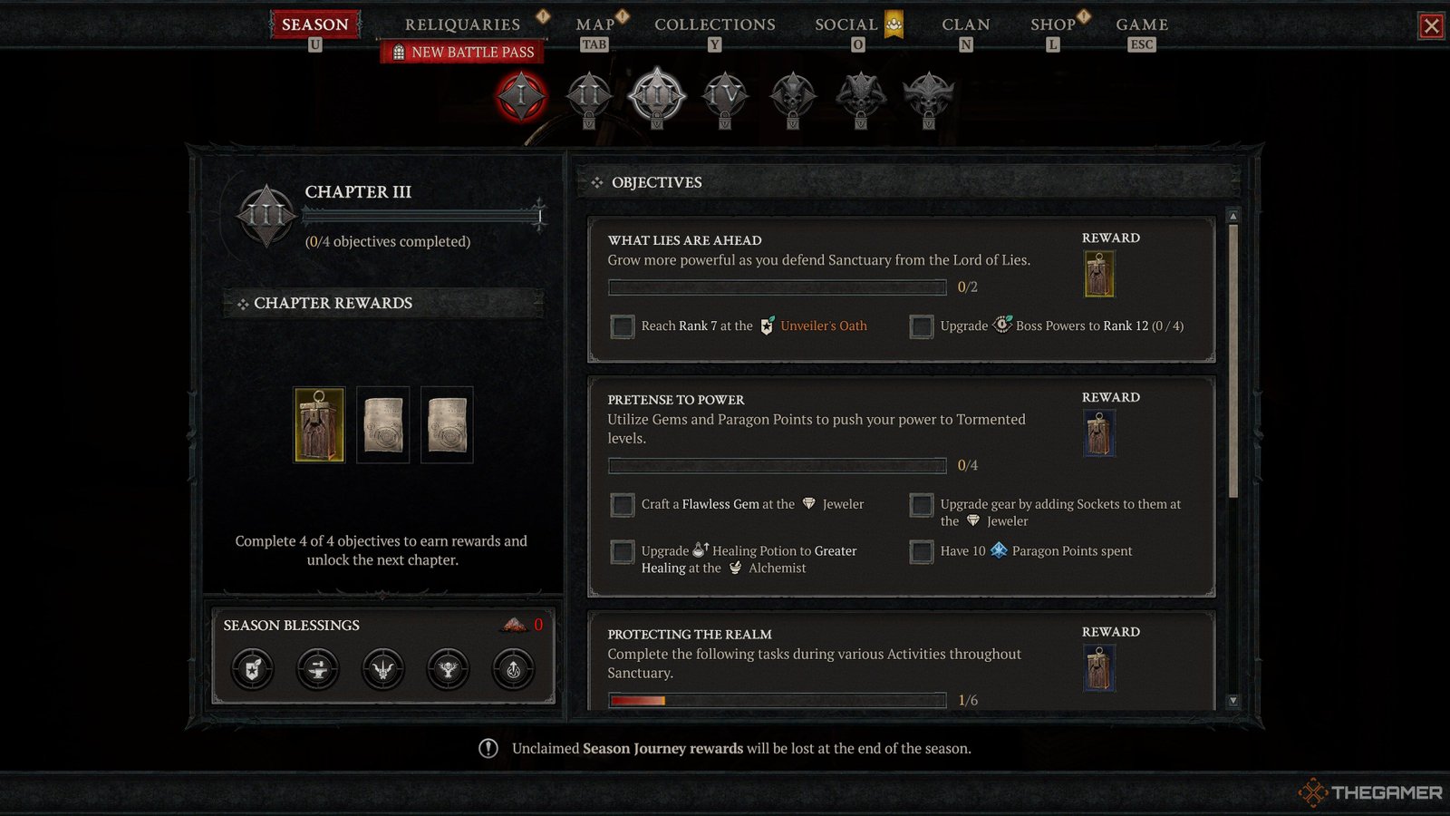 Diablo 4 Season 8 Chapter 3 Challenges