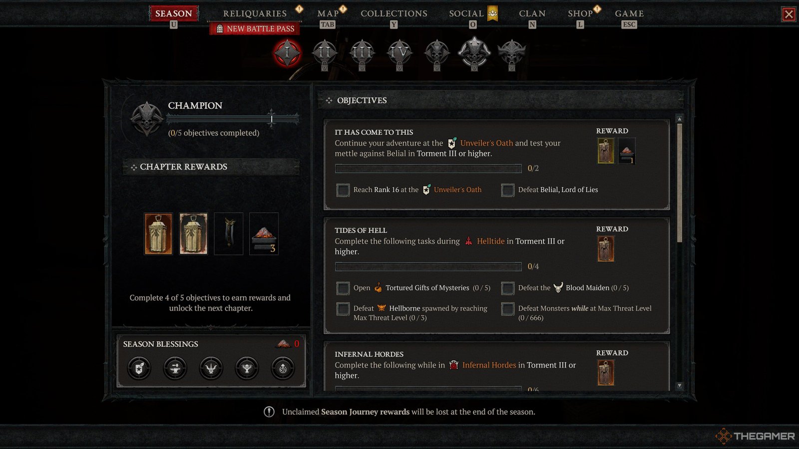 Diablo 4 Season 8 Chapter 6 Challenges