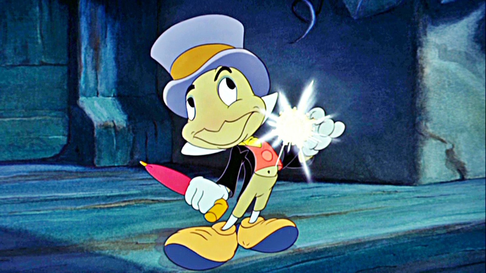 Jiminy Cricket from Pinocchio.