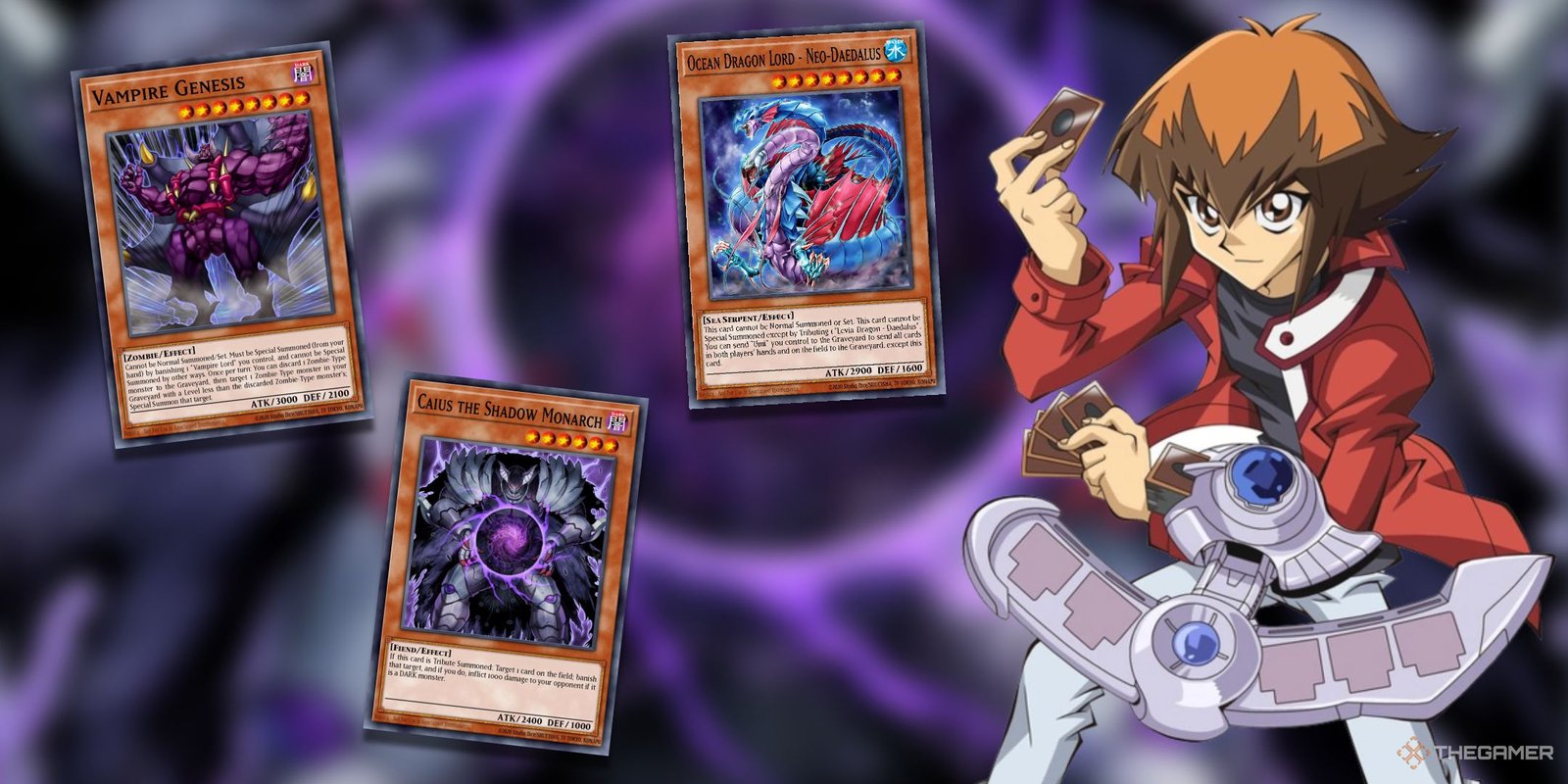 Which Yu-Gi-Oh! Anime Rival Has The Best Signature Card? 7 A collage of boss monsters from Yu-Gi-Oh! GX era structure decks such as the Dark Emperor, Fury of the Deep, and Zombie Madness.
