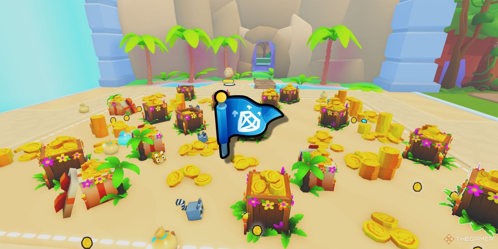The Diamonds Flag from Pet Sim 99 on Roblox.