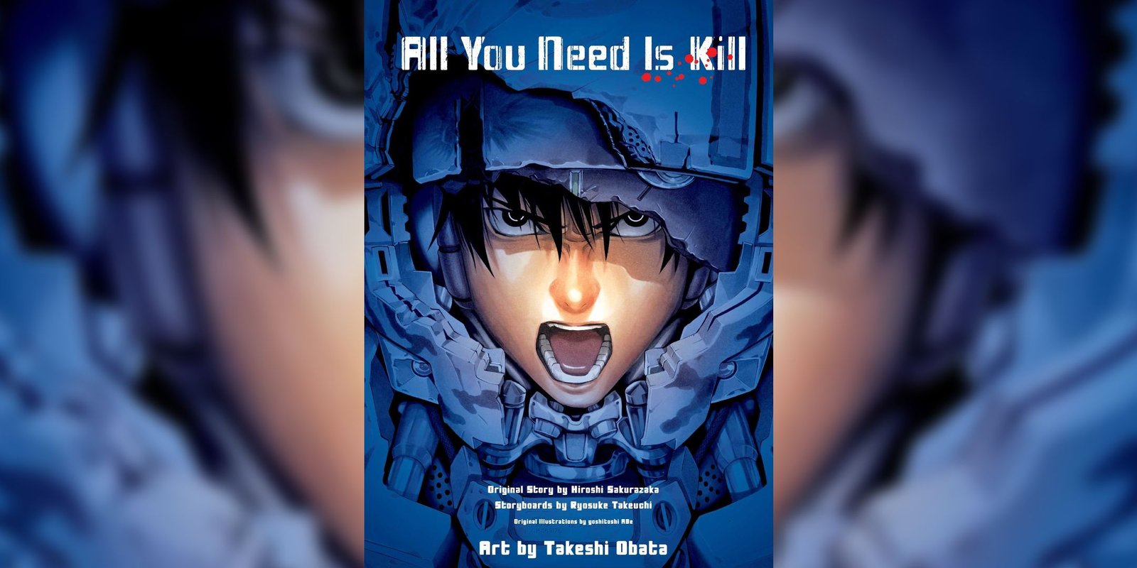 The cover of All You Need Is Kill, showing the main character.