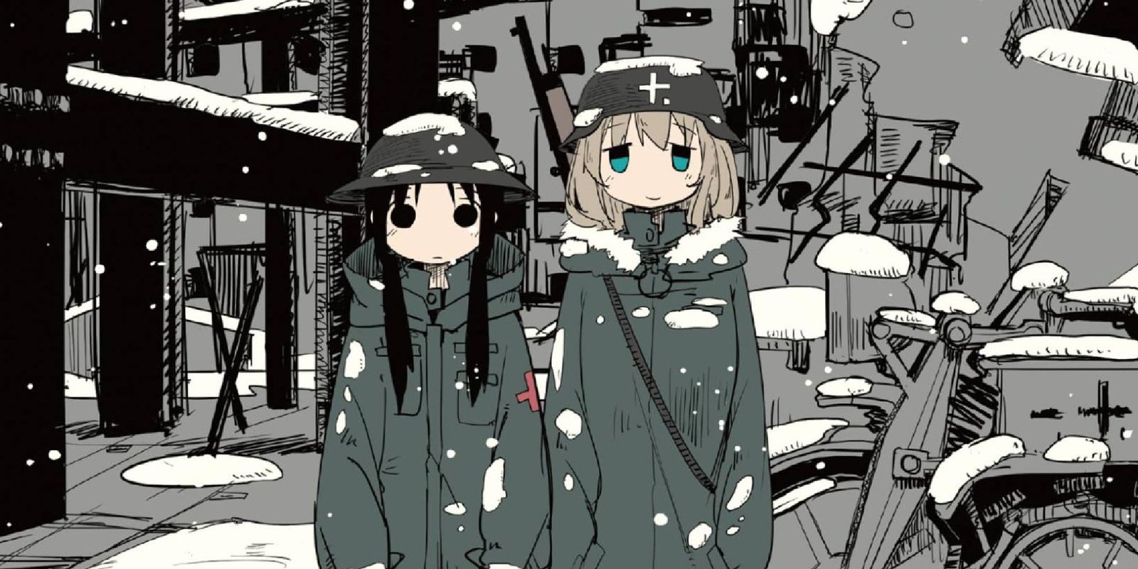 The two main characters of Girls' Last Tour