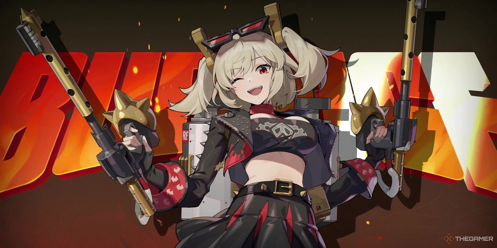 The Best Vivian Build, W-Engines, And Teams In ZZZ 6 Burnice gacha splash art in Zenless Zone Zero.