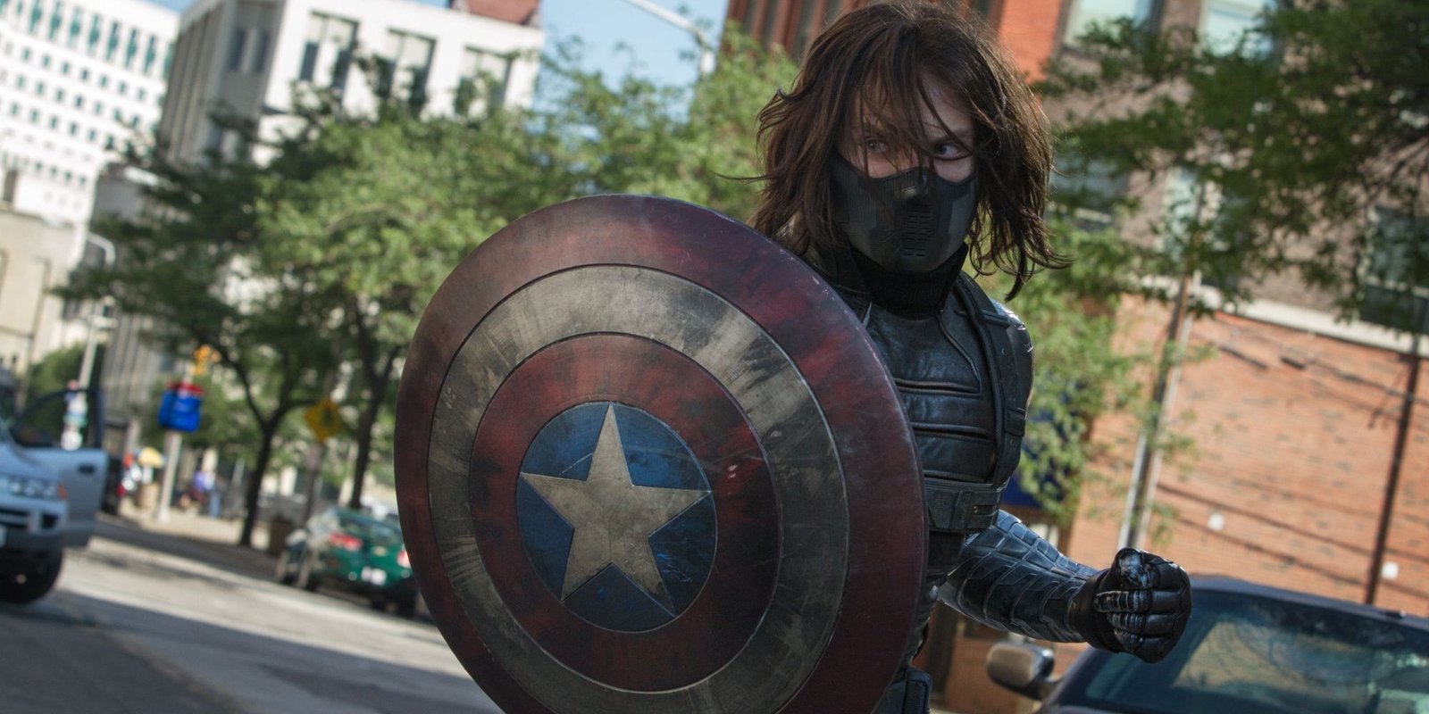 Bucky Barnes (Sebastian Stan) as the Winter Soldier, in Captain America: the Winter Soldier