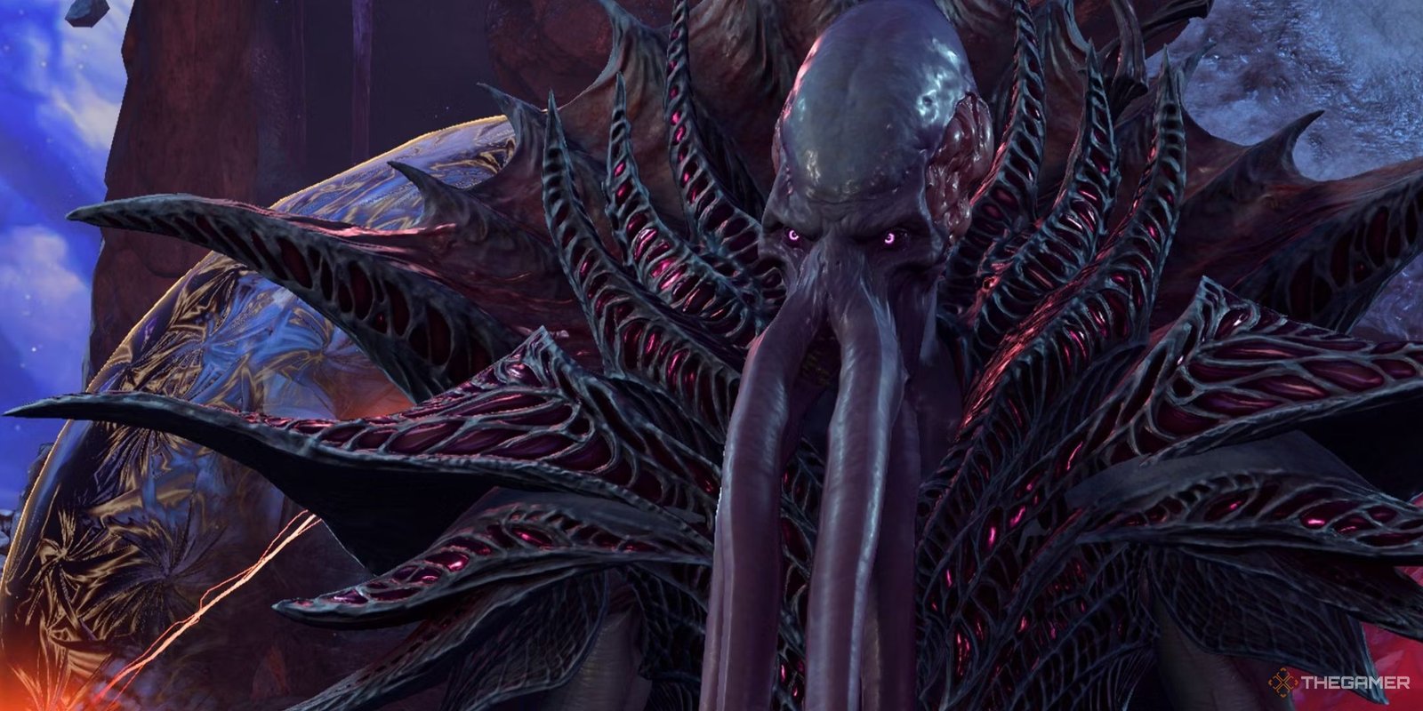The Emperor, a big purple tentacle monster called a Mind Flayer, in Baldur's Gate 3.