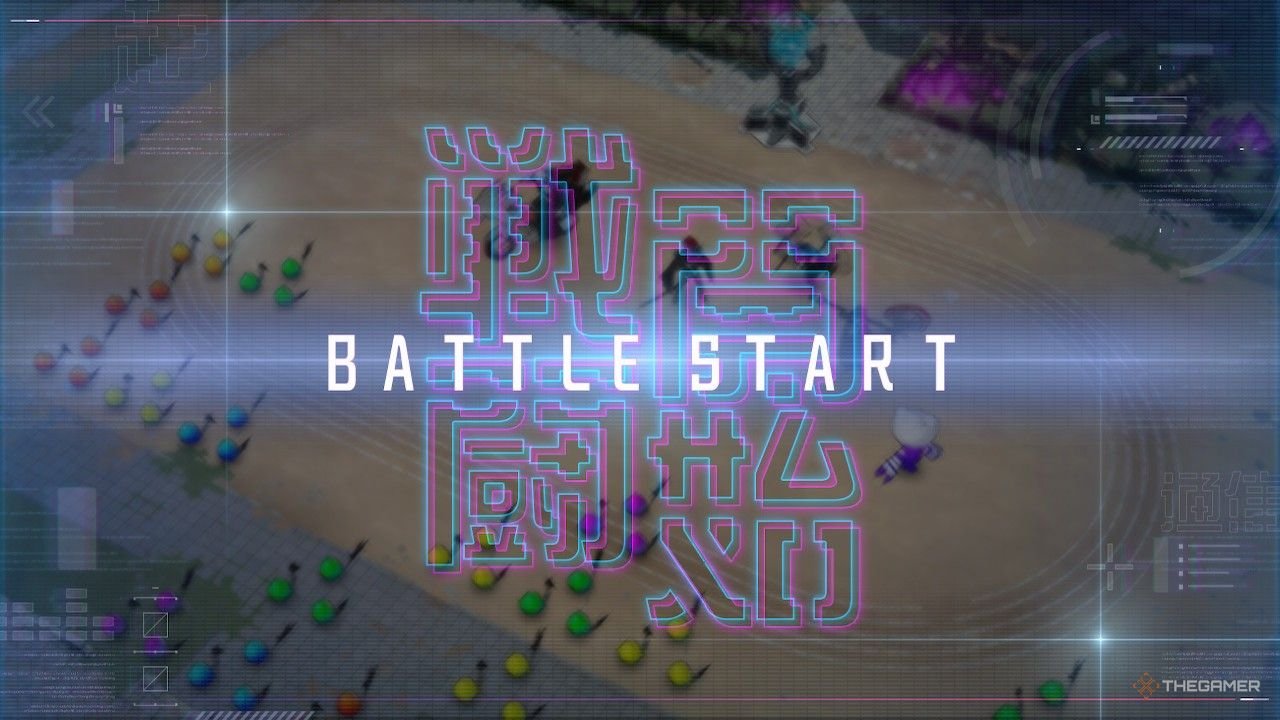 The battle start screen in The Hundred Line Last Defense Academy