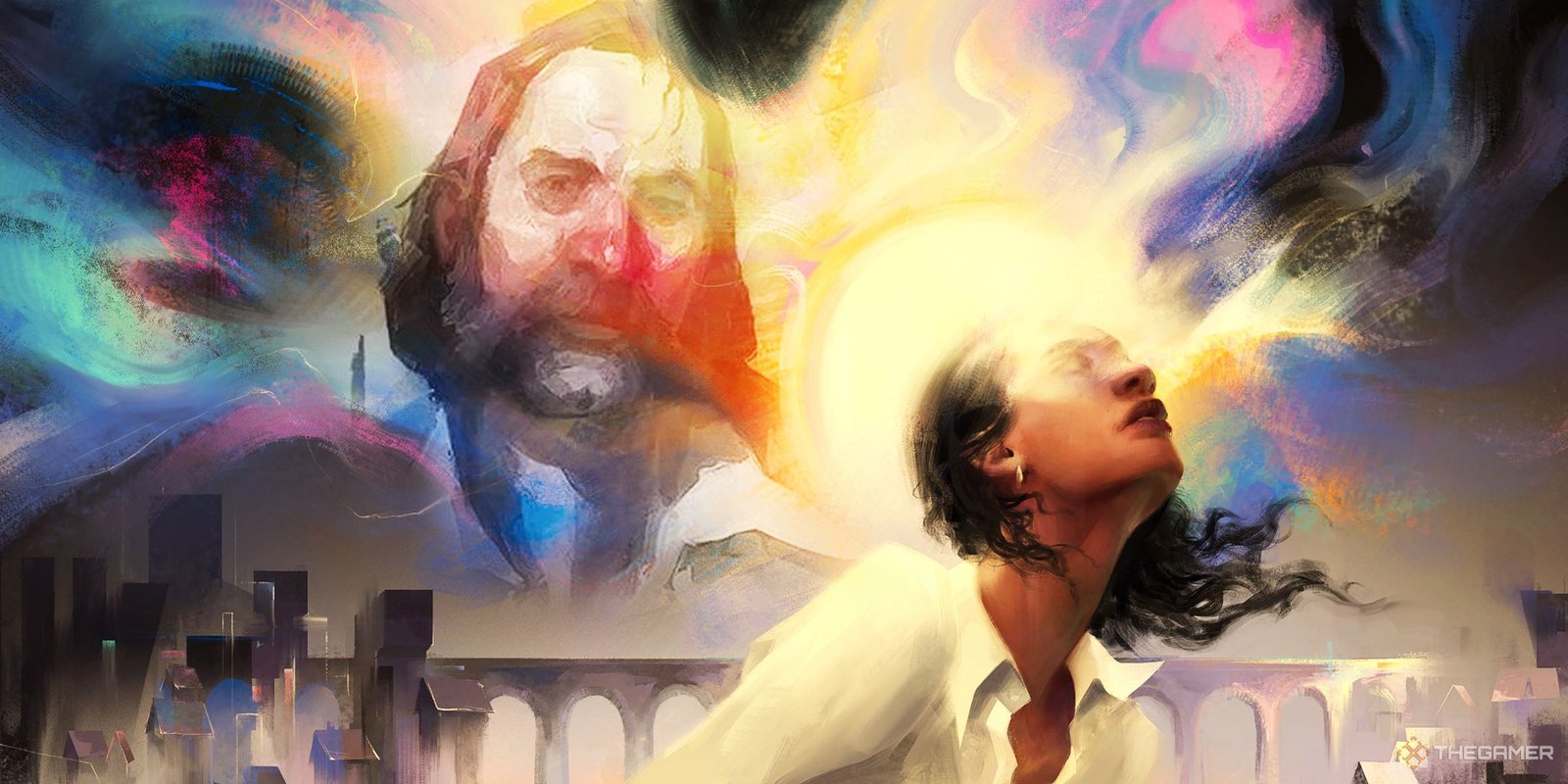 Summer Eternal Teases Return To Work Following Disco Elysium Successor Drama 1 An edit that combined the art of Disco Elysium and Hopetown. We can see the protagonists from both games - a middle aged man and a young woman.