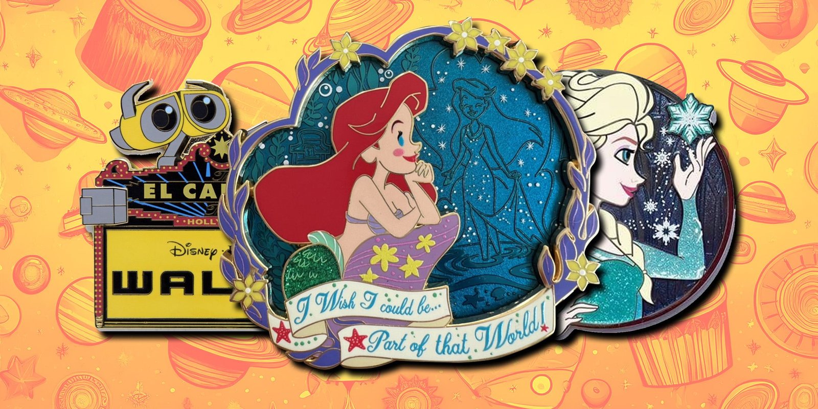 Which Disney Animal Are You Based On Your Star Sign? 1 Three Disney pins - Wall-E, Elsa and Ariel.