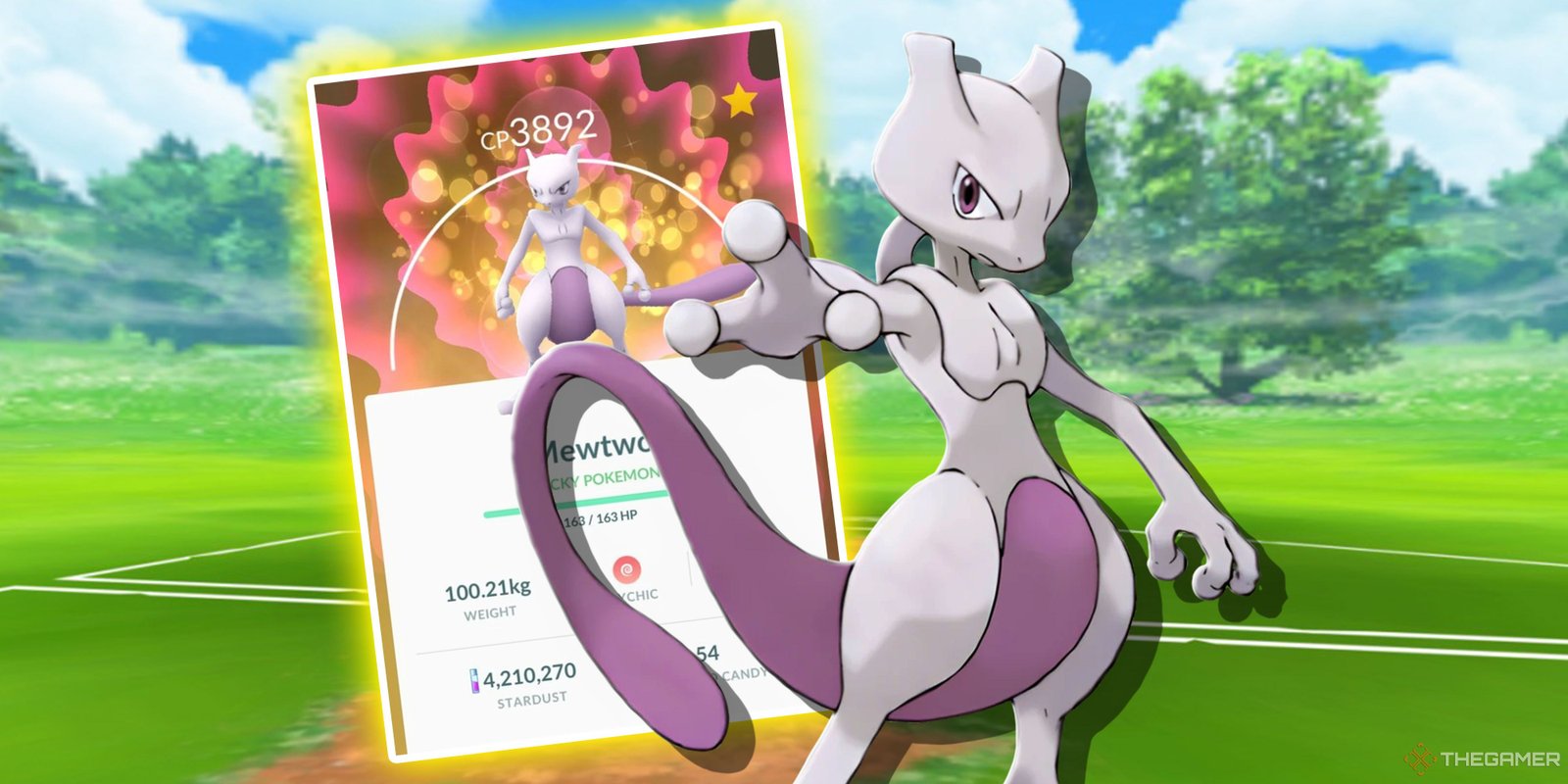 How To Complete The Sparring Partners Raid Day Event For Pokemon Go 3 MewTwo over a Pokemon Go screenshot of their stats.
