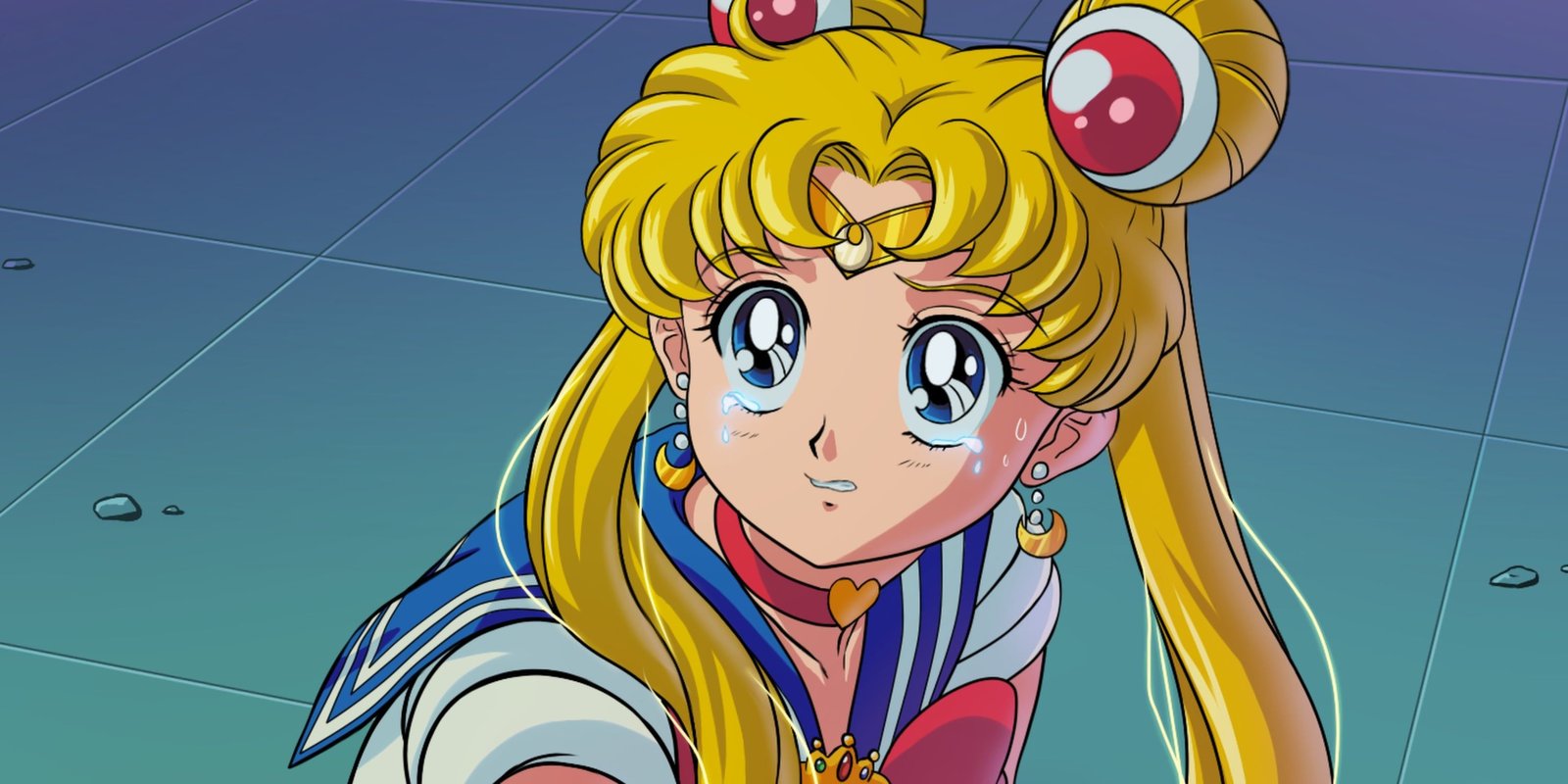 Sailor Moon crying in the newer Sailor Moon Anime.
