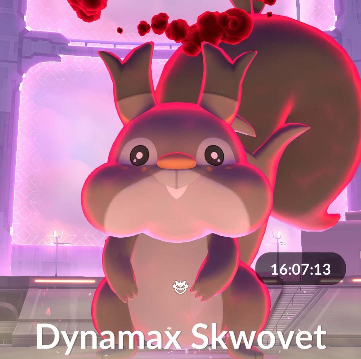 Dynamax Skwovet at a Power Spot from Pokemon Go.