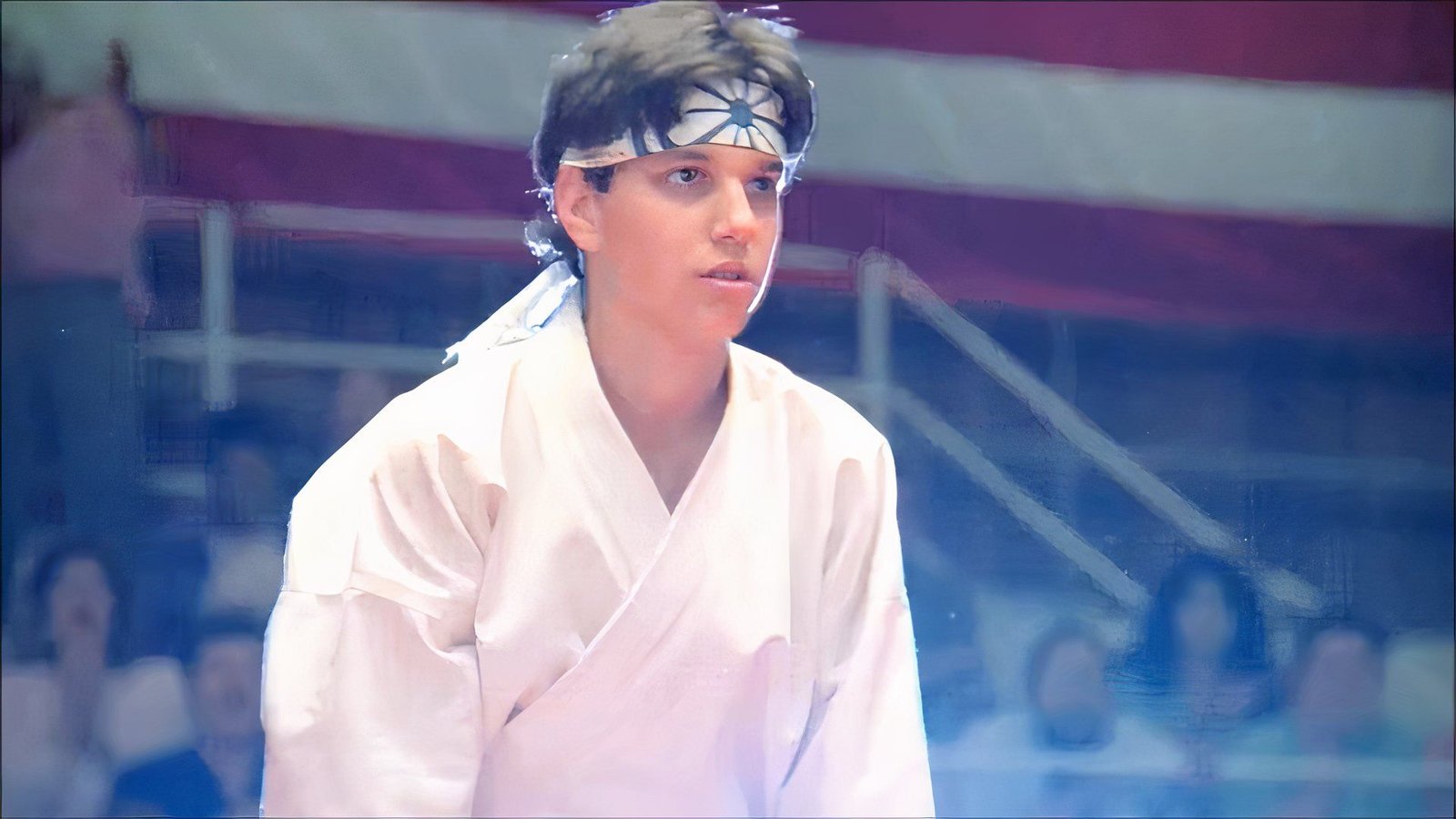 Ralph Macchio as Daniel LaRusso in The Karate Kid.