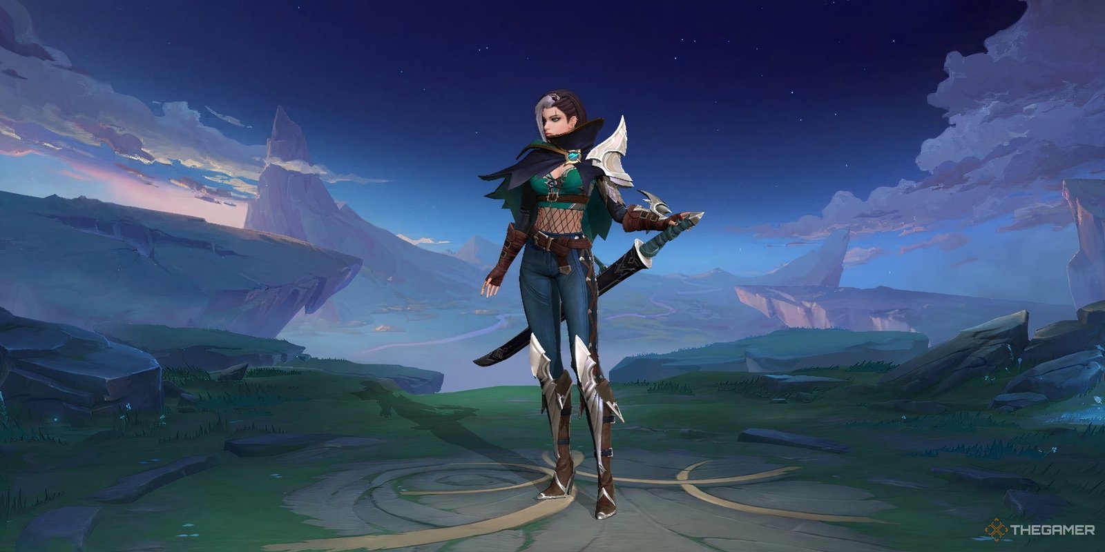 Mobile Legends, Benedetta standing in her character select screen.