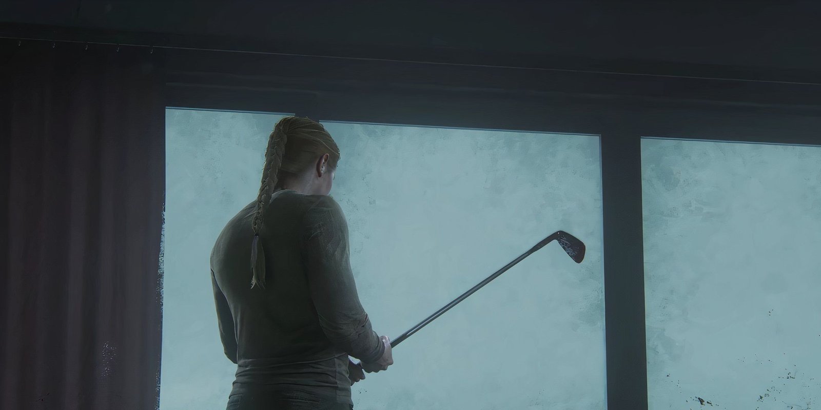Abby holding a golf club in The Last of Us Part 2.