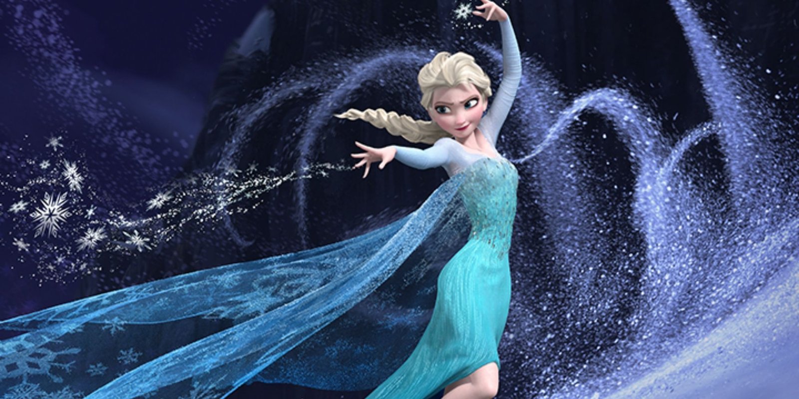 Elsa using her powers in Frozen.