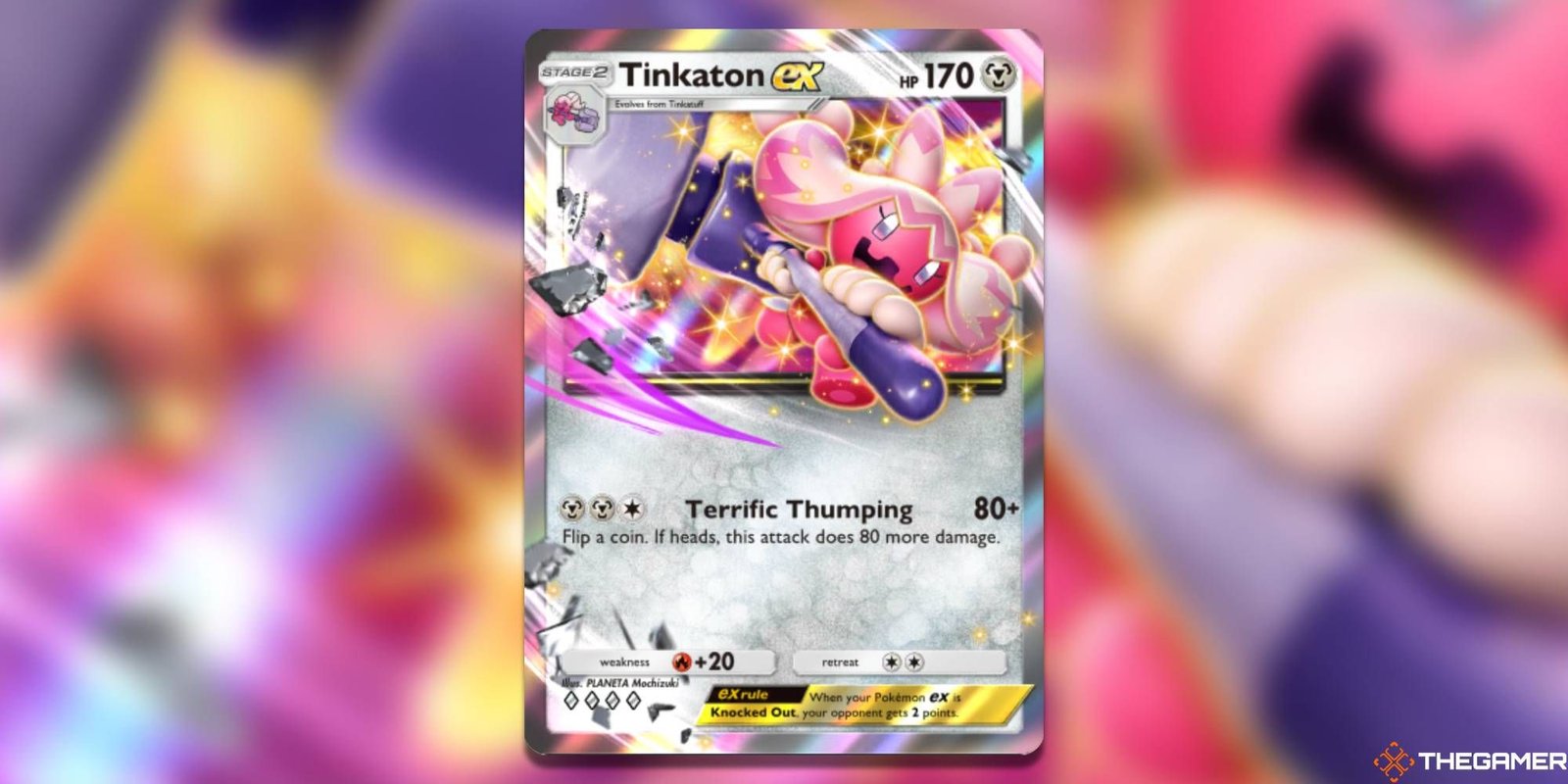Tinkaton Ex from Pokemon Pocket.