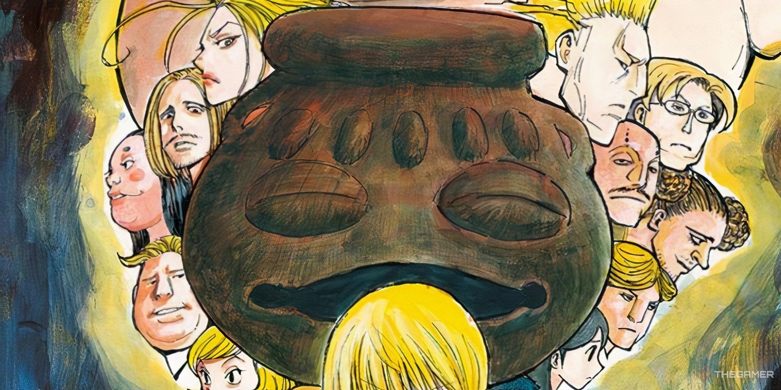 The Most Powerful HXH Characters 2 Faces of the Kakin Princes surrounding the Seed Urn.