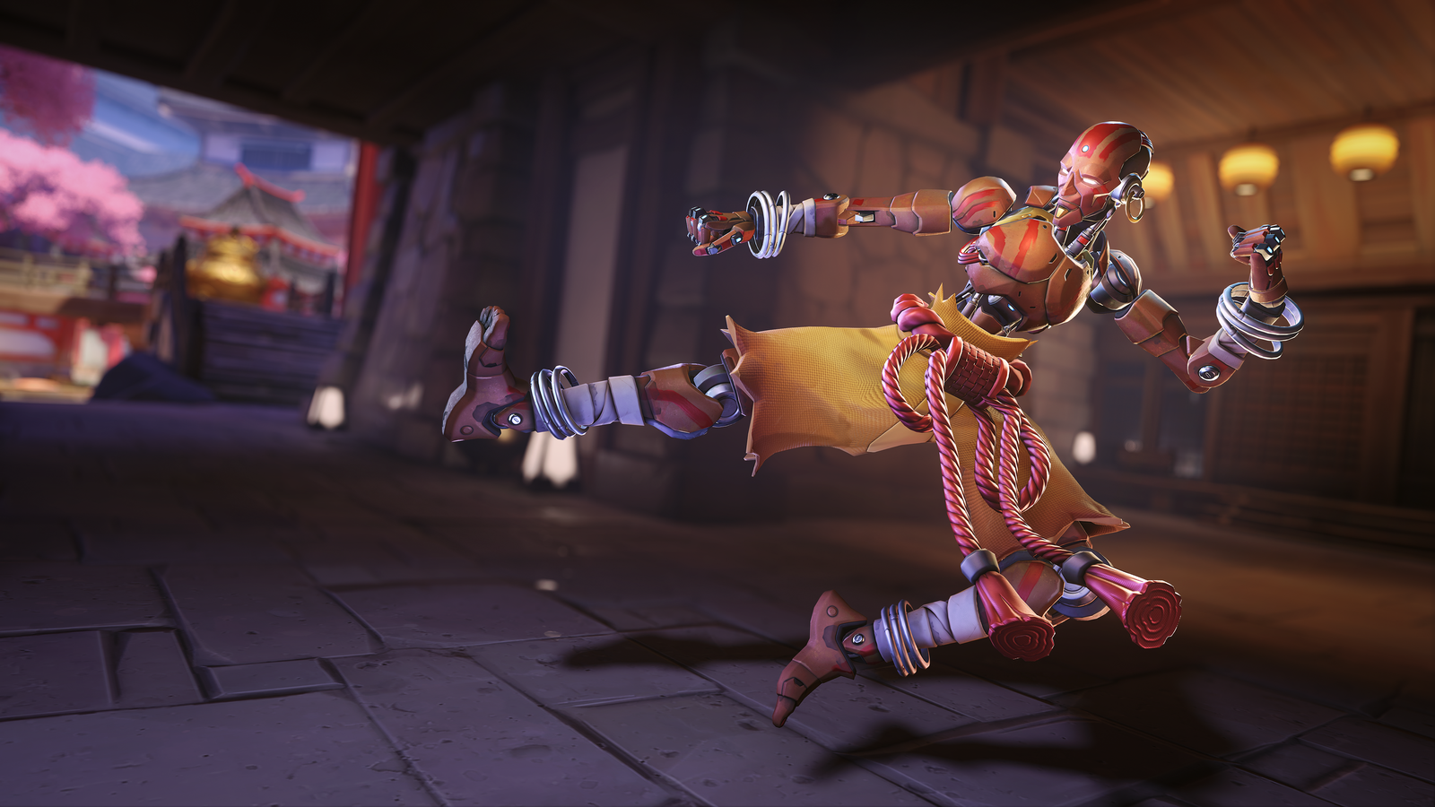 Zenyatta as Dhalsim in Overwatch 2. 