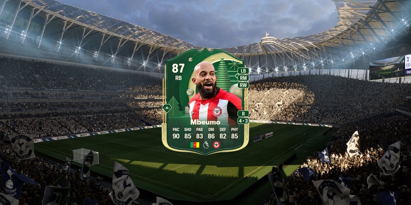 Bryan Mbeumo's card in EA Sports FC 25.