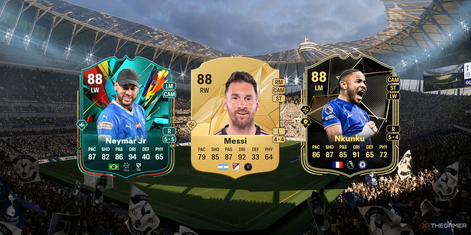 The Best Players To Use For Festive Wingback Evolution In EA FC 25 7 Neymar Jr's, Messi's, and Nkunku's cards in EA Sports FC 25.