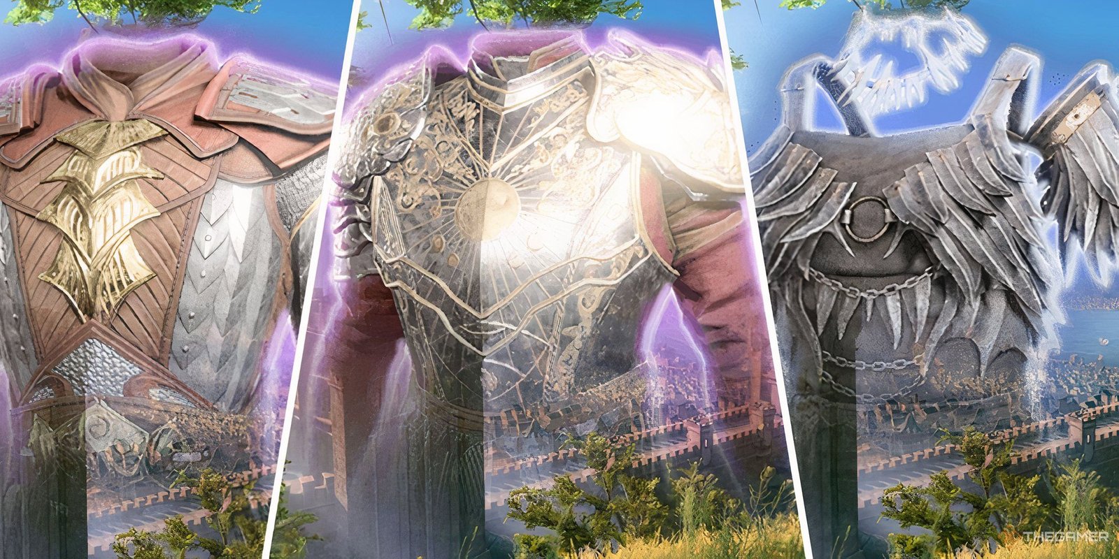Which Arcane Shot Is The Best In BG3? 10 A collage showing three different medium armors in BG3.